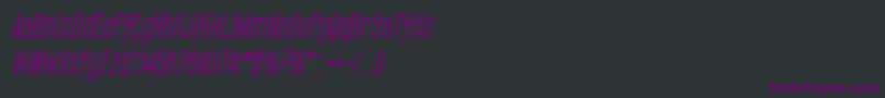 SfGothicanCondensedBoldOblique Font – Purple Fonts on Black Background