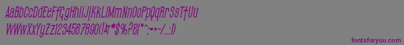 SfGothicanCondensedBoldOblique Font – Purple Fonts on Gray Background