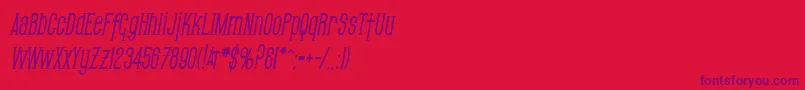 SfGothicanCondensedBoldOblique Font – Purple Fonts on Red Background