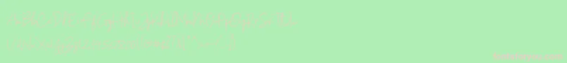 Gunungpring Font – Pink Fonts on Green Background