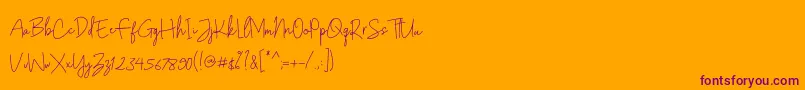 Шрифт Gunungpring – фиолетовые шрифты на оранжевом фоне