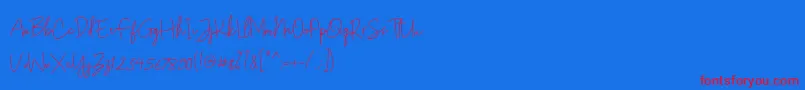 Gunungpring Font – Red Fonts on Blue Background