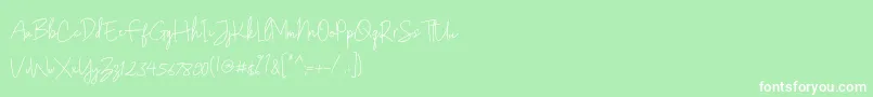 Gunungpring Font – White Fonts on Green Background