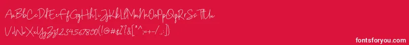 Gunungpring Font – White Fonts on Red Background