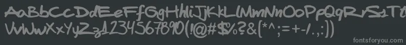 Шрифт Fafers – серые шрифты на чёрном фоне