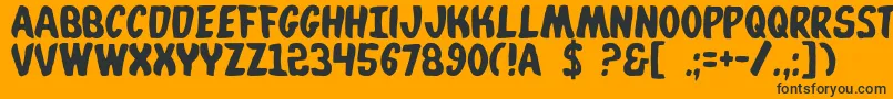 Whatafont Font – Black Fonts on Orange Background