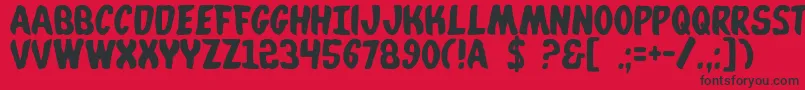 Whatafont Font – Black Fonts on Red Background