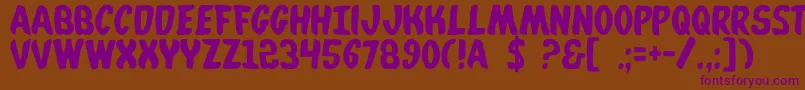 Whatafont Font – Purple Fonts on Brown Background