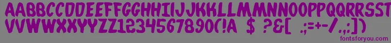 Whatafont-Schriftart – Violette Schriften auf grauem Hintergrund