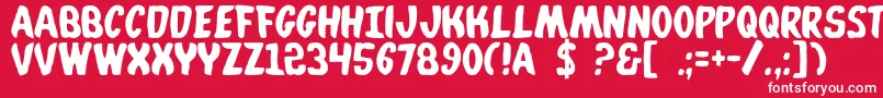 Whatafont Font – White Fonts on Red Background