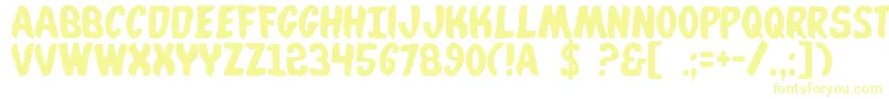 Whatafont Font – Yellow Fonts on White Background