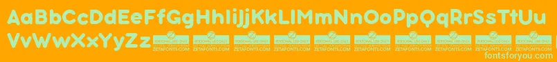 BubbleboddyneueBoldTrial Font – Green Fonts on Orange Background