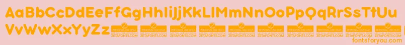BubbleboddyneueBoldTrial Font – Orange Fonts on Pink Background