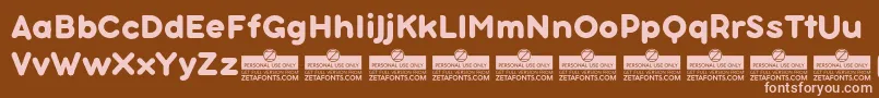 BubbleboddyneueBoldTrial Font – Pink Fonts on Brown Background