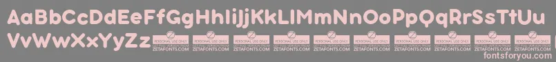 BubbleboddyneueBoldTrial Font – Pink Fonts on Gray Background