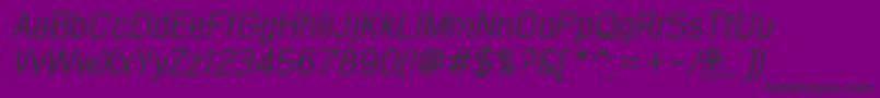 EarlyTimesItalicDemo Font – Black Fonts on Purple Background