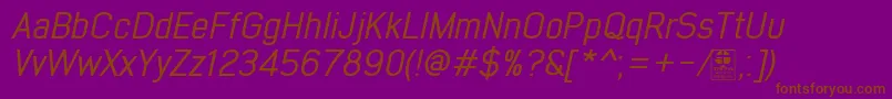 EarlyTimesItalicDemo Font – Brown Fonts on Purple Background