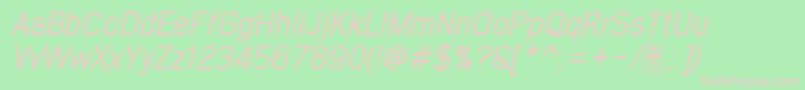 EarlyTimesItalicDemo Font – Pink Fonts on Green Background