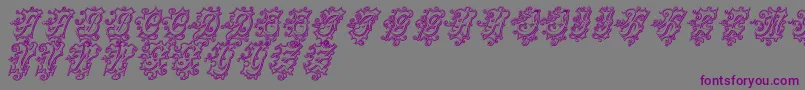 CentennialscriptfancyThree Font – Purple Fonts on Gray Background