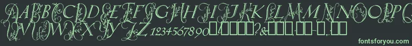 SpringtimeCapitals Font – Green Fonts on Black Background