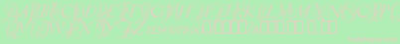 SpringtimeCapitals Font – Pink Fonts on Green Background