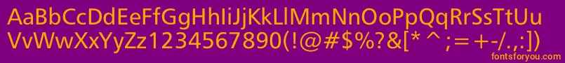 Humana777 Font – Orange Fonts on Purple Background