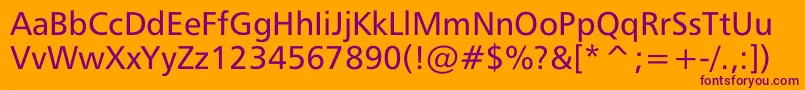 Humana777 Font – Purple Fonts on Orange Background