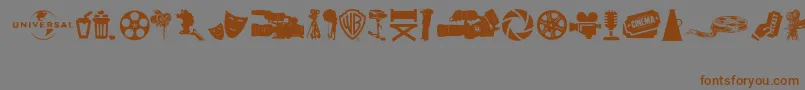 SevenArtsIcons Font – Brown Fonts on Gray Background