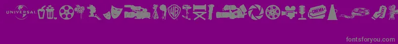 SevenArtsIcons Font – Gray Fonts on Purple Background