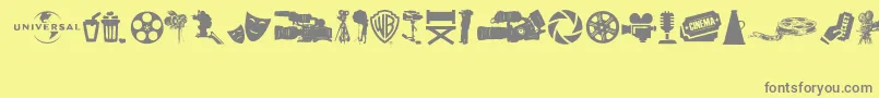 SevenArtsIcons Font – Gray Fonts on Yellow Background