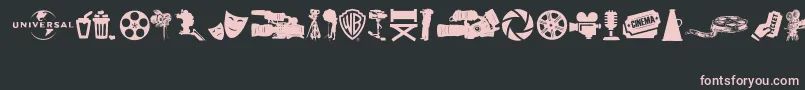 SevenArtsIcons Font – Pink Fonts on Black Background