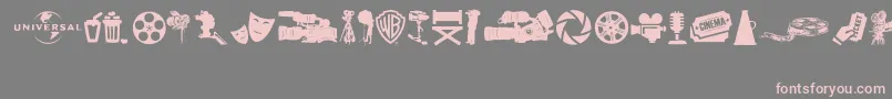SevenArtsIcons Font – Pink Fonts on Gray Background