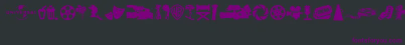 SevenArtsIcons Font – Purple Fonts on Black Background