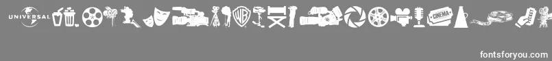 SevenArtsIcons Font – White Fonts on Gray Background