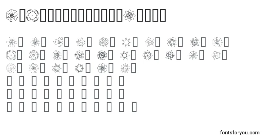 Schriftart JiKaleidoscopeBats3 – Alphabet, Zahlen, spezielle Symbole