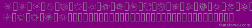 fuente JiKaleidoscopeBats3 – Fuentes Grises Sobre Fondo Morado