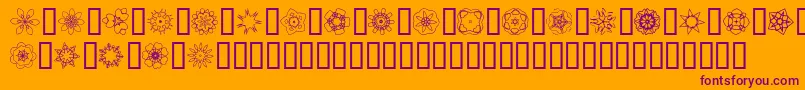 More about JiKaleidoscopeBats3 Font JiKaleidoscopeBats3 Font – Purple Fonts on Orange Background