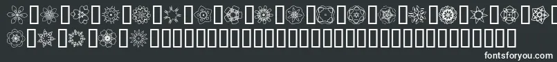 フォントJiKaleidoscopeBats3 – 黒い背景に白い文字