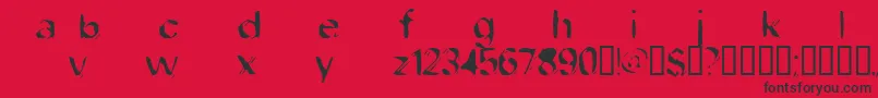 Dobfilet Font – Black Fonts on Red Background