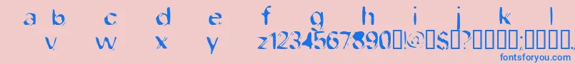 Dobfiletフォントについての詳細 フォントDobfilet – ピンクの背景に青い文字