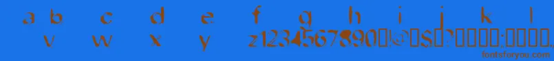 Dobfilet Font – Brown Fonts on Blue Background