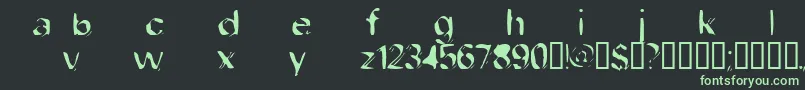 Dobfiletフォントについての詳細 フォントDobfilet – 黒い背景に緑の文字