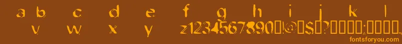 Dobfilet Font – Orange Fonts on Brown Background