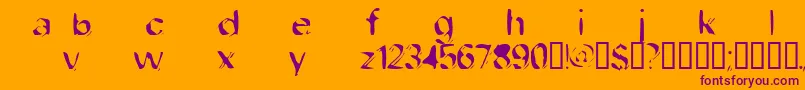 Dobfilet Font – Purple Fonts on Orange Background