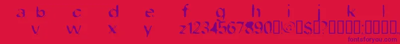 Dobfilet Font – Purple Fonts on Red Background