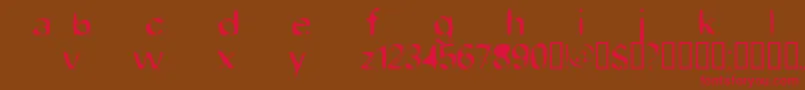 Dobfilet Font – Red Fonts on Brown Background