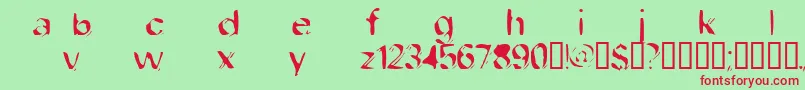 Dobfilet Font – Red Fonts on Green Background
