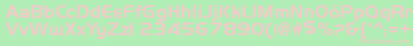 Handsome Font – Pink Fonts on Green Background