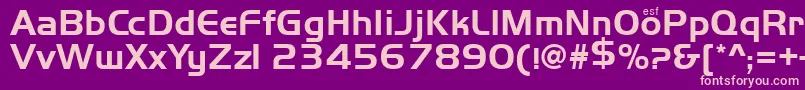 Handsome Font – Pink Fonts on Purple Background