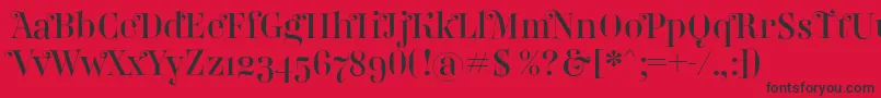 Belladonna Font – Black Fonts on Red Background